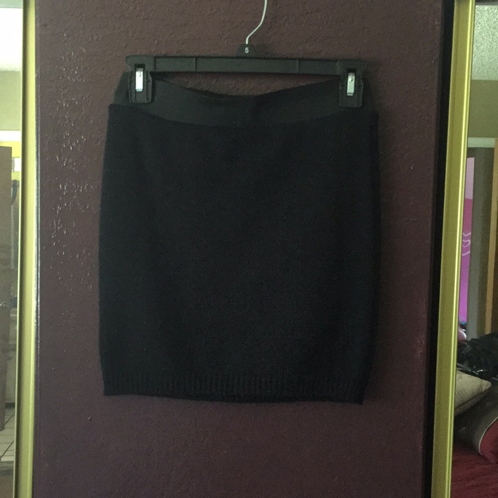 Black mini skirt